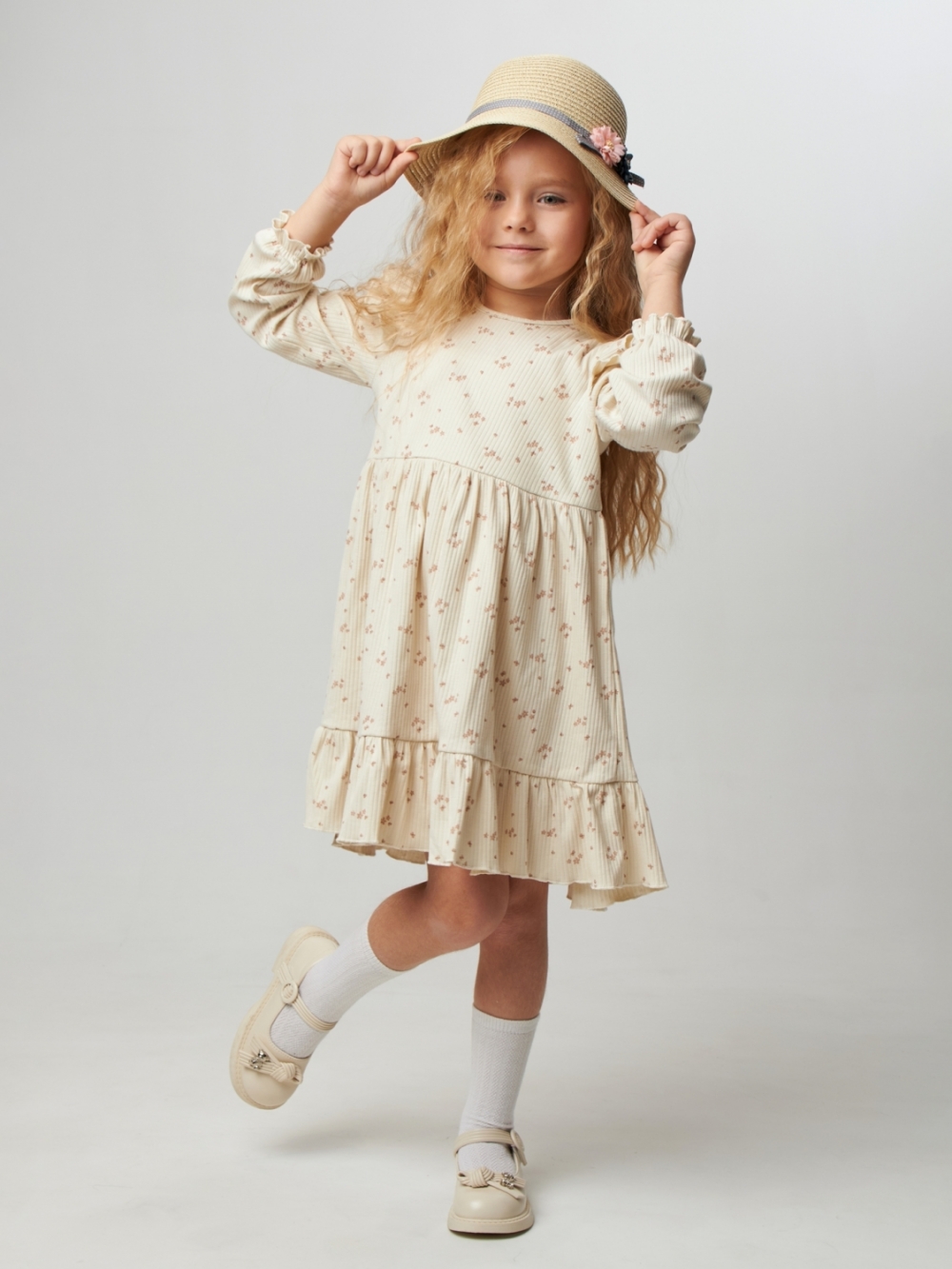 332. Платье детское из лапши, хлопок 100%, разноцветное, р. 98,104,110,116