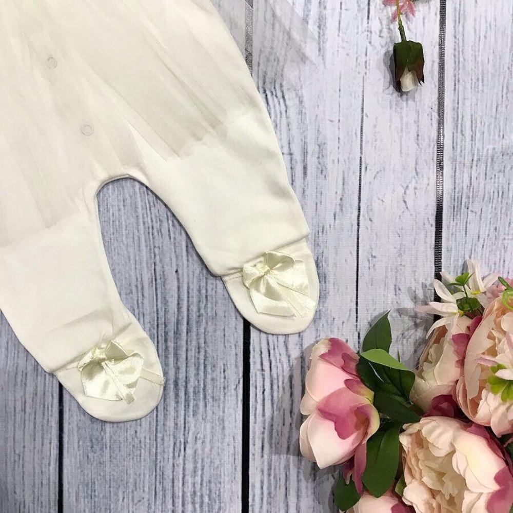 108. Комбинезон с шапкой молочный,100% хлопок интерлок