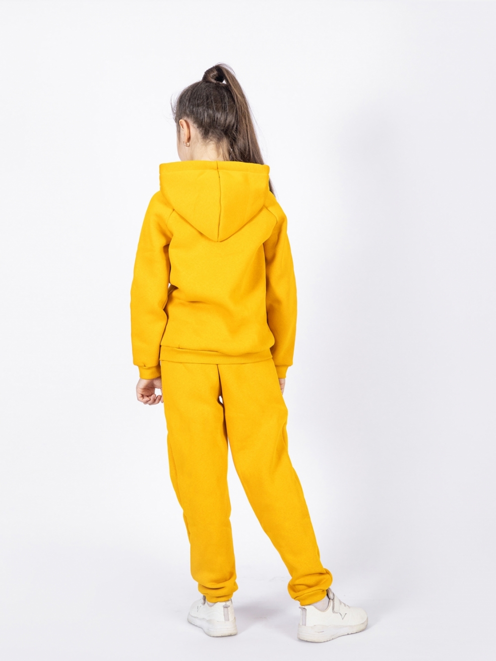 296-А. Свитшот с капюшоном  + Штаны, хлопок 65%, 35% ПЭ, 3-х нитка (начес) апельсин 98,104,110,116