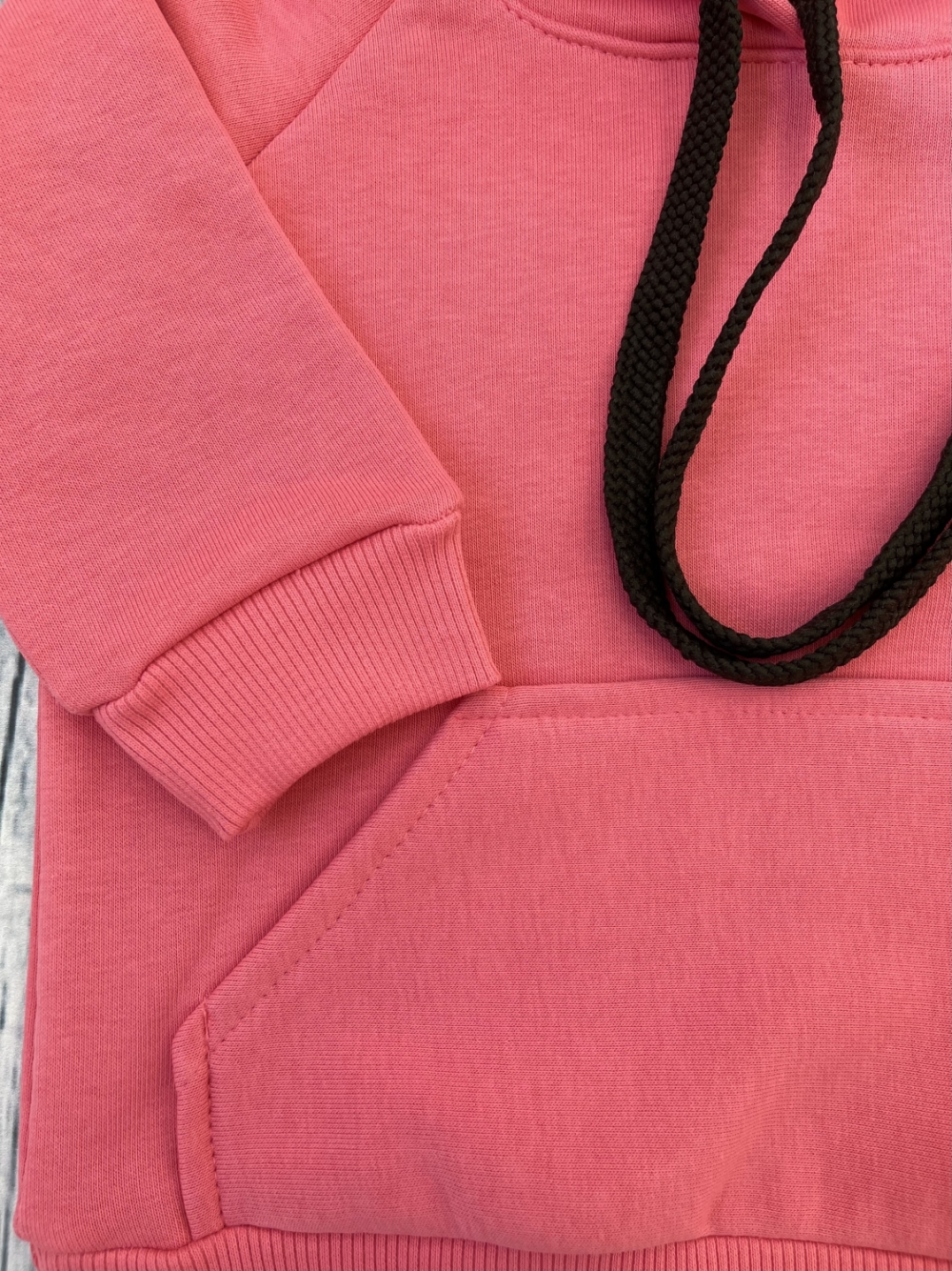 311-М. Свитшот с капюшоном + Штаны, хлопок 65%, 35% ПЭ, 3-х нитка ( без начеса) малина 80,86,92